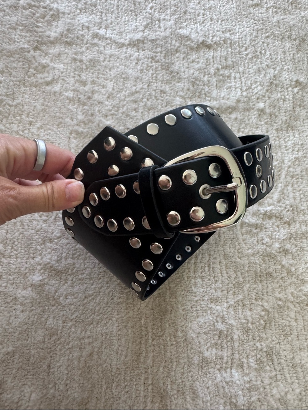 Free People Jagger Studded Hip Belt | Black - Picture 5 of 12